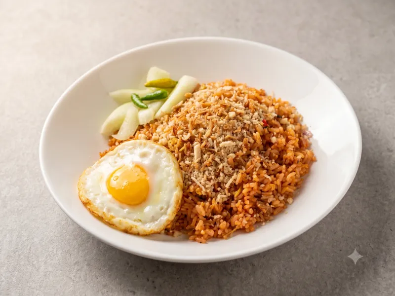 Nasi Goreng Original dengan topping telur